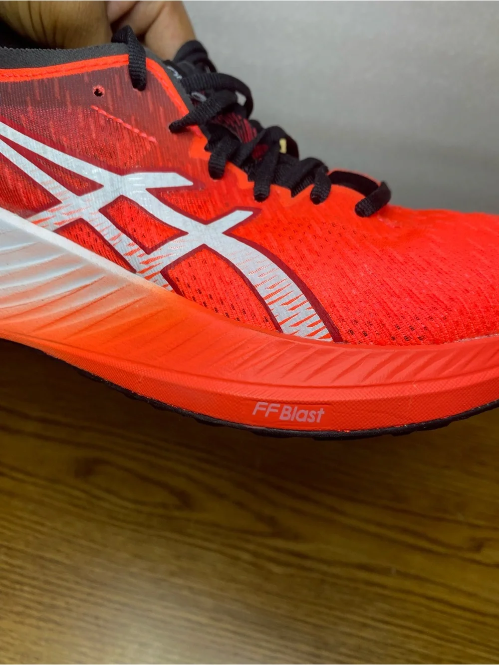 Asics Magic Speed Red Orange White Running Shoes Sneaker 1011B026 Size 7.5 New